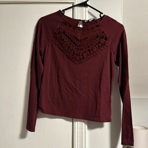 Maroon Crop Top